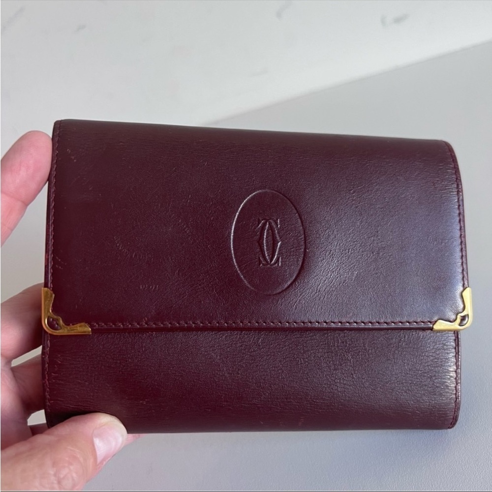 STUNNING Cartier Paris burgundy wallet